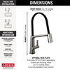 Single Handle Exposed Hose Kitchen Faucet