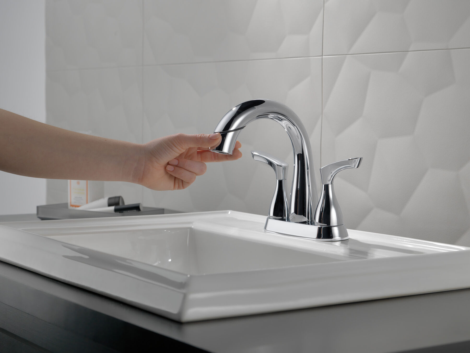 Two Handle Centerset Bathroom Faucet