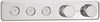 Traditional High Flow Push Button Thermostatic Trim - 3 Outlet