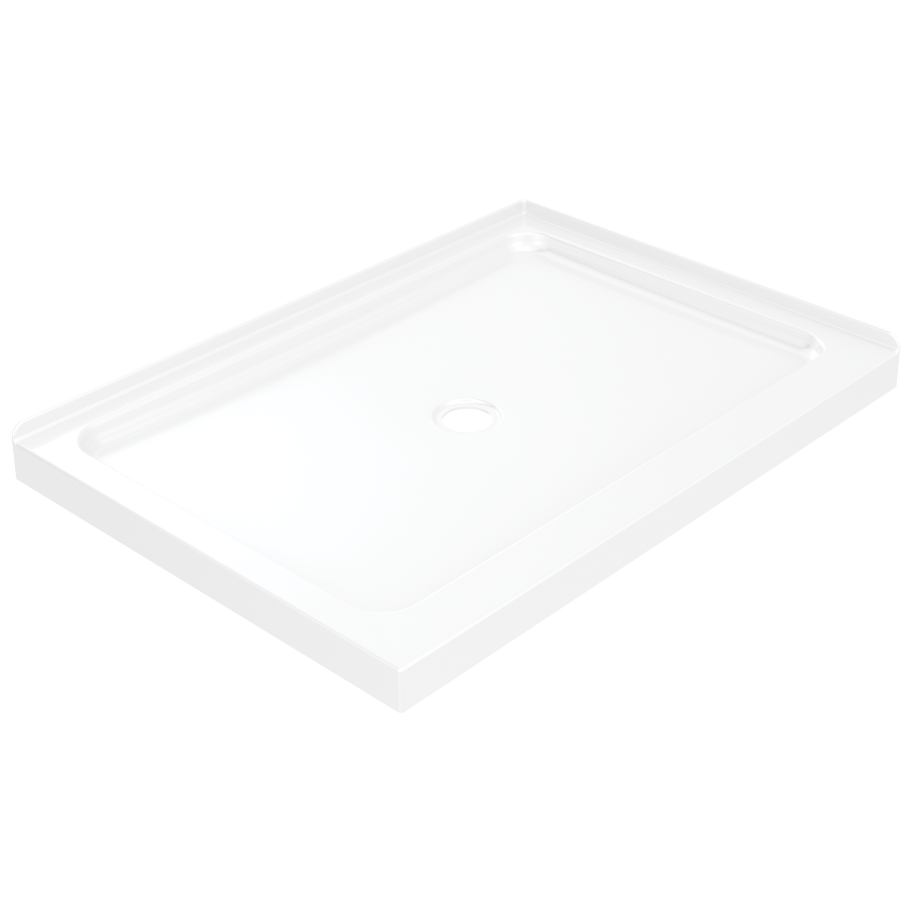 48&rdquo;x34&rdquo; Right Corner Center Drain Shower Base