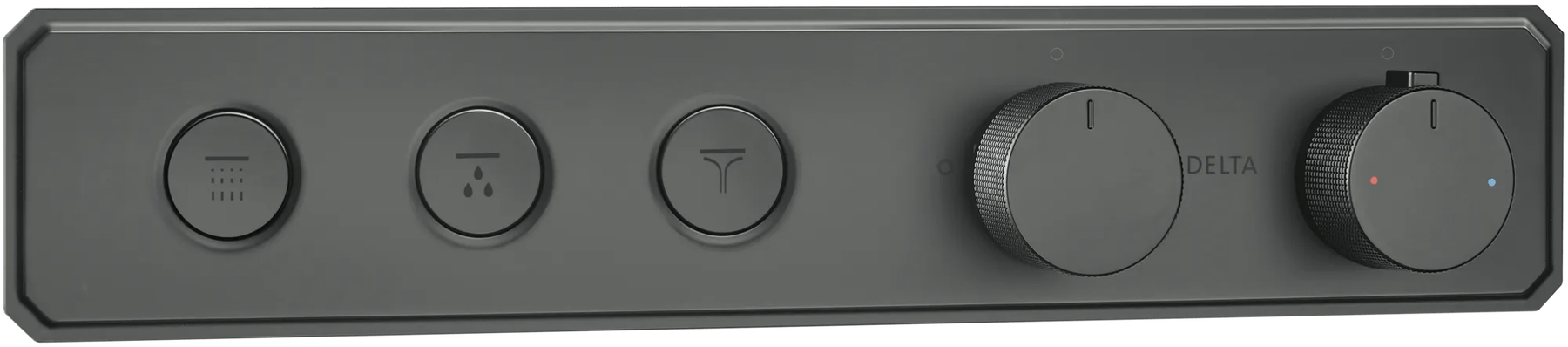 Traditional High Flow Push Button Thermostatic Trim - 3 Outlet