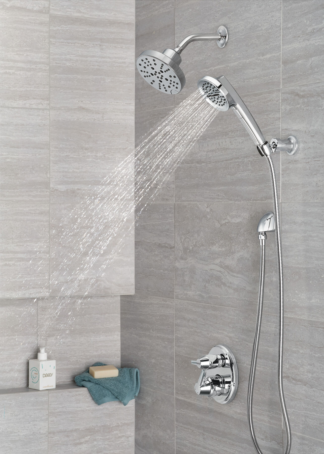 H<sub>2</sub>Okinetic&reg; 5-Setting Contemporary Raincan Shower Head