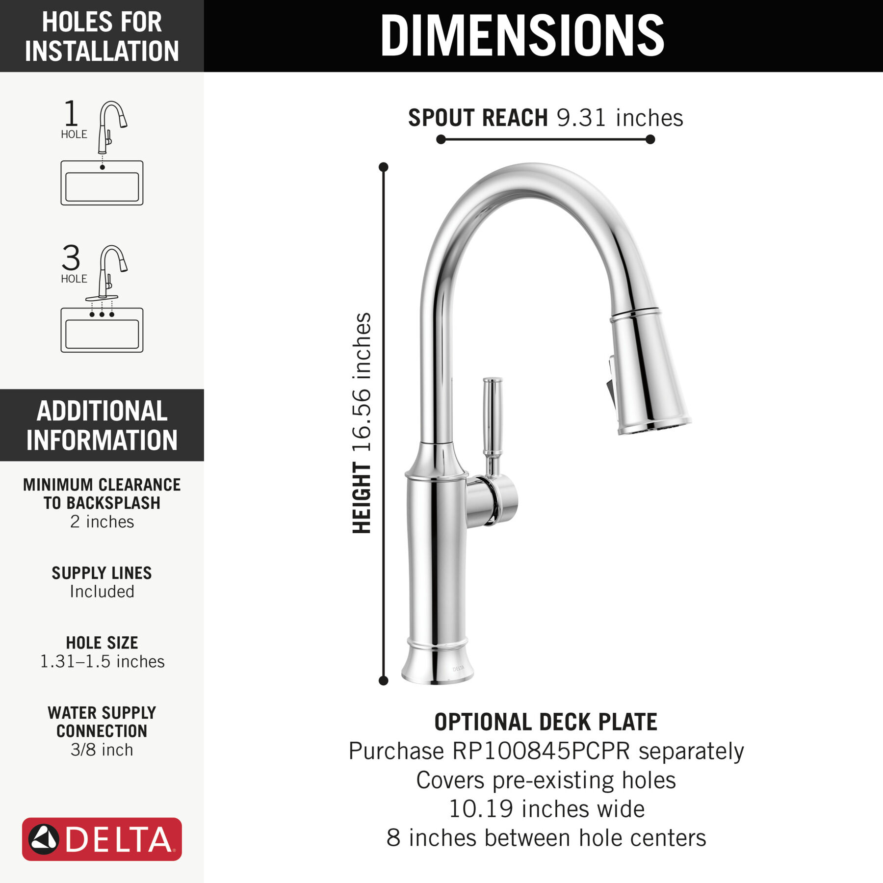 Single Handle Pull-Down Kitchen Faucet
