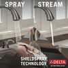 Single Handle Pull-Down Kitchen Faucet with Soap Dispenser and ShieldSpray&reg; Technology