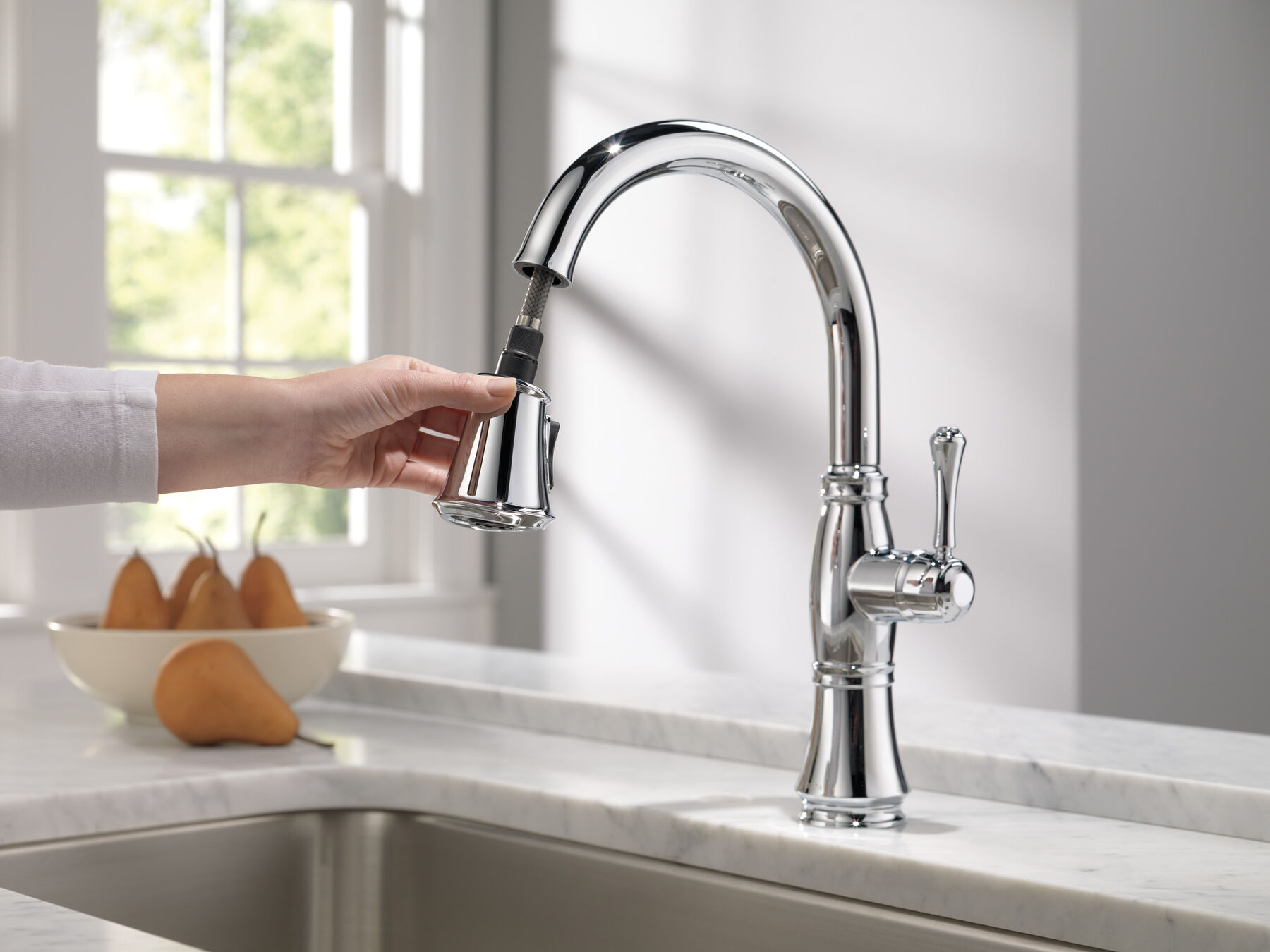 Single Handle Pull-Down Kitchen Faucet with ShieldSpray&reg; Technology