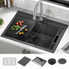 30&rdquo; Drop-In Top Mount&nbsp;16 Gauge Workstation Kitchen Sink Single Bowl&nbsp;with WorkFlow&trade; Ledge and Accessories