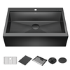 33&rdquo; Retrofit Farmhouse Apron Front 16 Gauge Workstation Kitchen Sink Single Bowl in with WorkFlow&trade; Ledge and&nbsp;Accessories for Top Mount Drop-In Installation