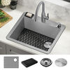 25&rdquo; Drop-In Undermount Stainless Steel Single Bowl Kitchen Sink with Accessories