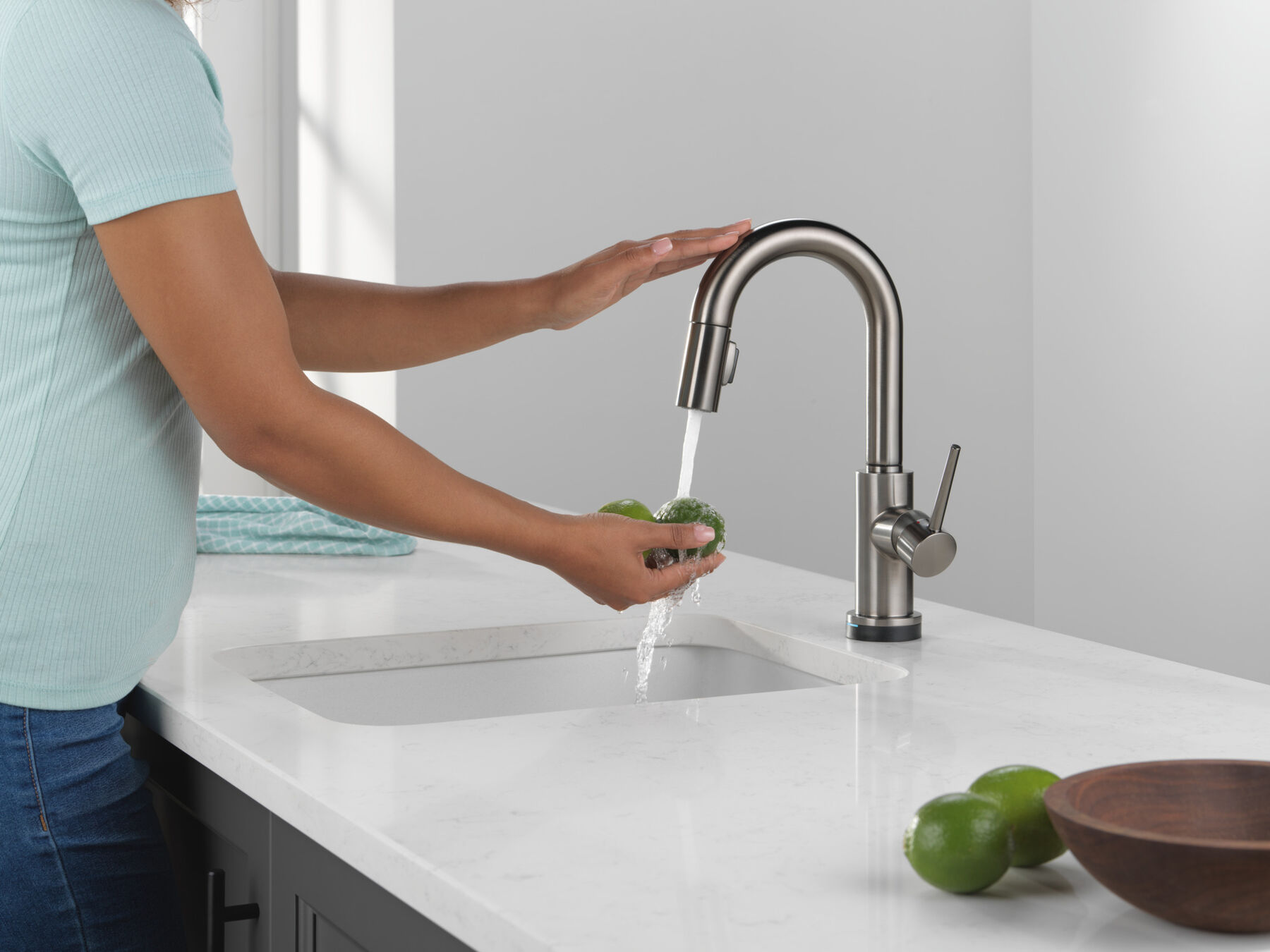 Single Handle Pull-Down Bar/Prep Faucet with Touch