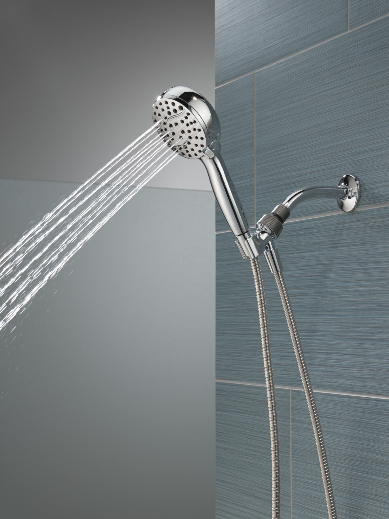 6-Setting Hand Shower with Cleaning Spray