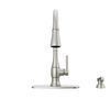 Single Handle Pull-Down Kitchen Faucet with Soap Dispenser and ShieldSpray Technology