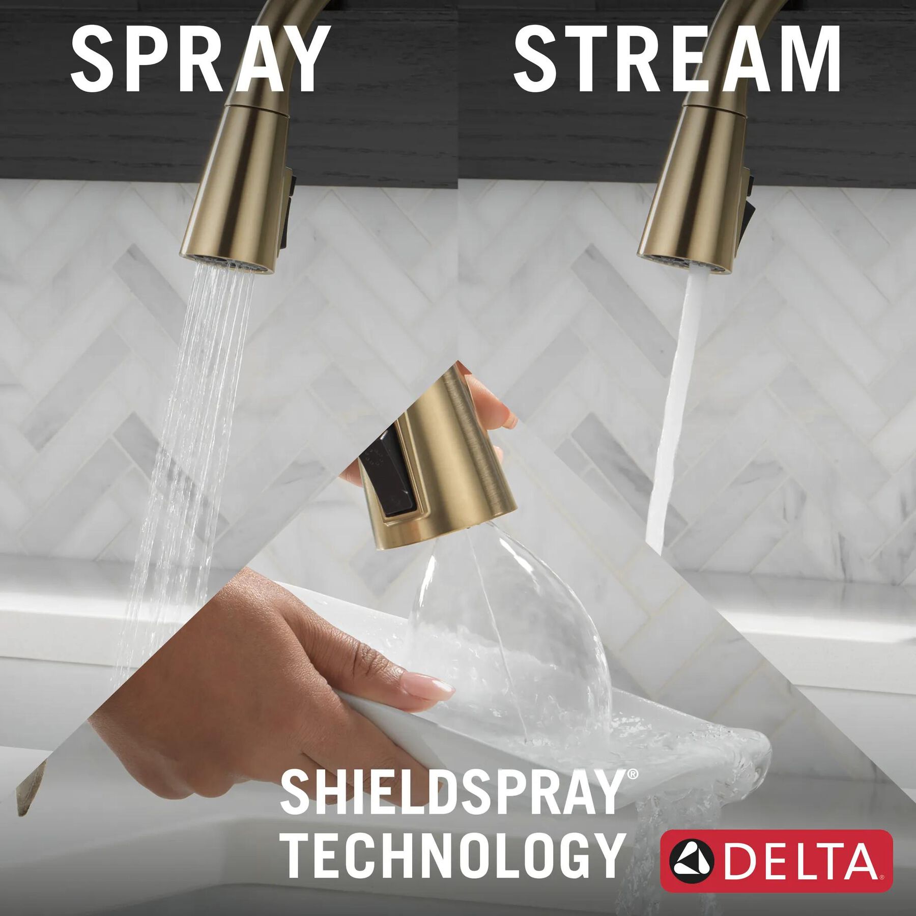 Single Handle Pull-Down Kitchen Faucet with ShieldSpray Technology
