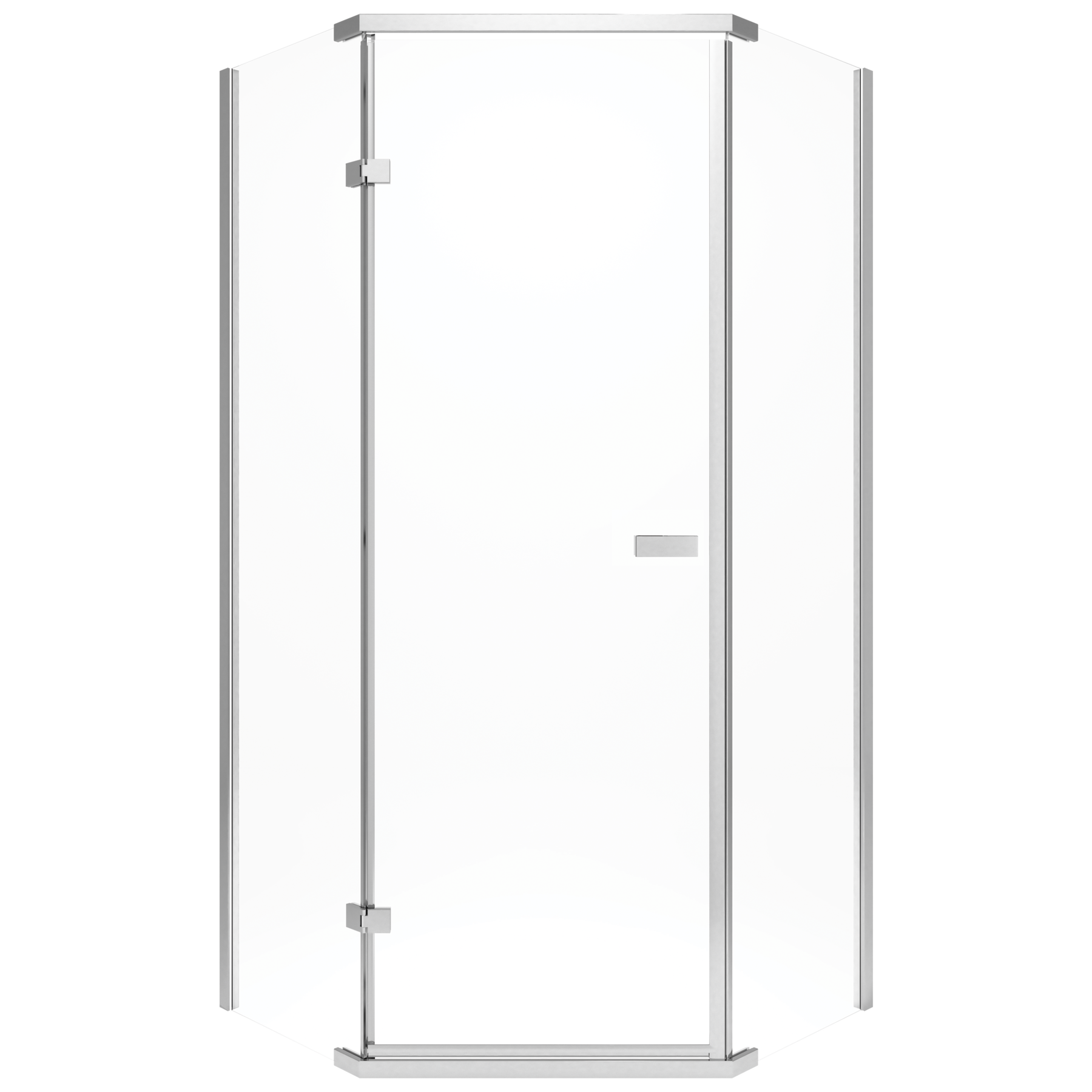 36" x 36" Frameless Shower Enclosure