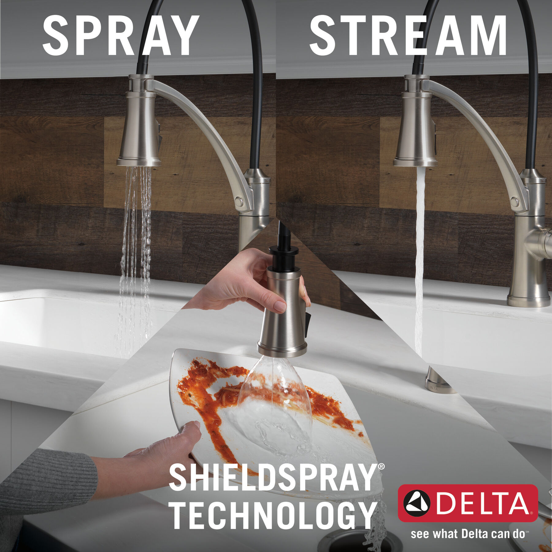 Single Handle Pull-Down Kitchen Faucet with ShieldSpray&reg; Technology