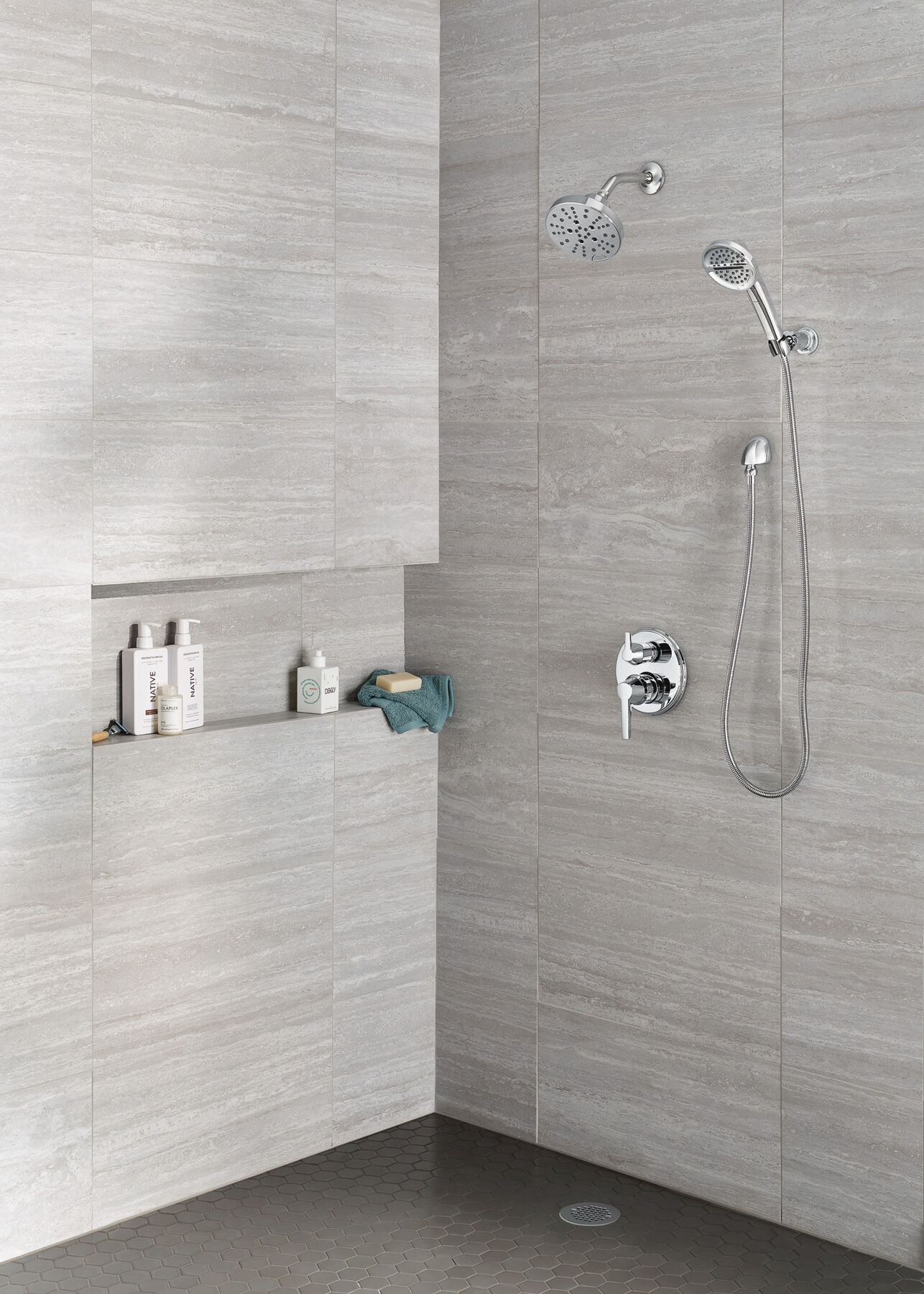 H<sub>2</sub>Okinetic&reg; 5-Setting Contemporary Raincan Shower Head