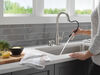 Single Handle Pull-Down Kitchen Faucet with Soap Dispenser and ShieldSpray Technology