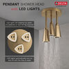 H<sub>2</sub>Okinetic&reg; Pendant Raincan Shower Head with LED Light (Recertified)