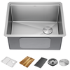 24&rdquo; Workstation Undermount Single Bowl 16 Gauge Stainless Steel&nbsp;Laundry&nbsp;Utility&nbsp;Kitchen Sink with&nbsp;WorkFlow&trade; Ledge and Accessories