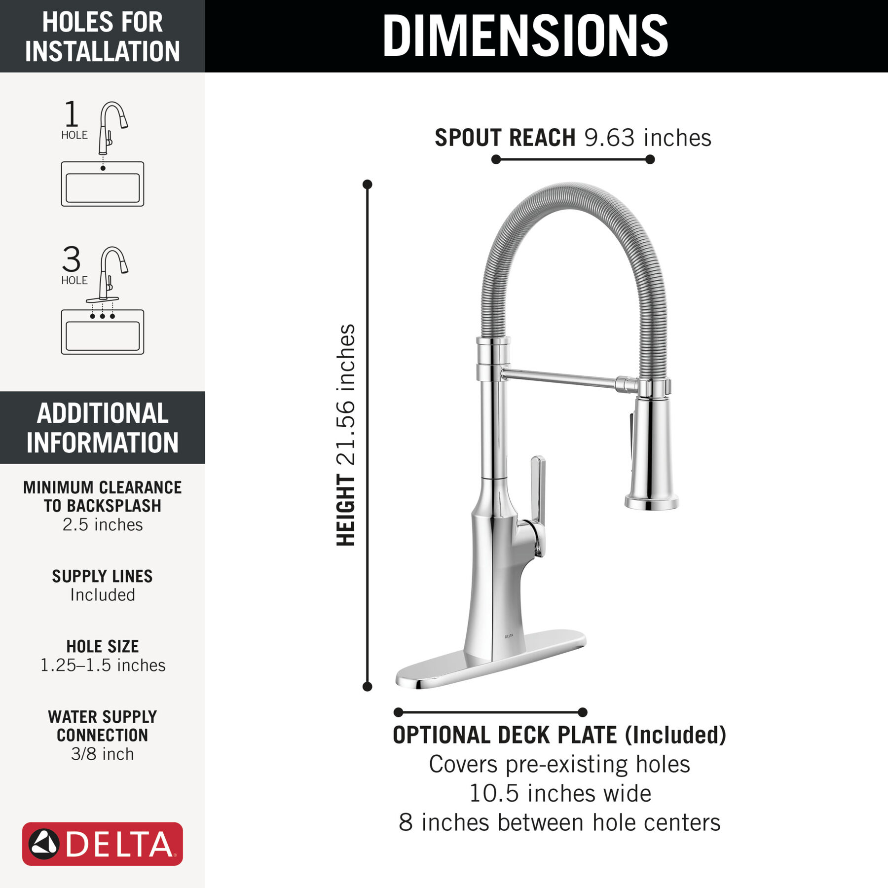 Single Handle Pull-Down Kitchen Faucet With Spring Spout