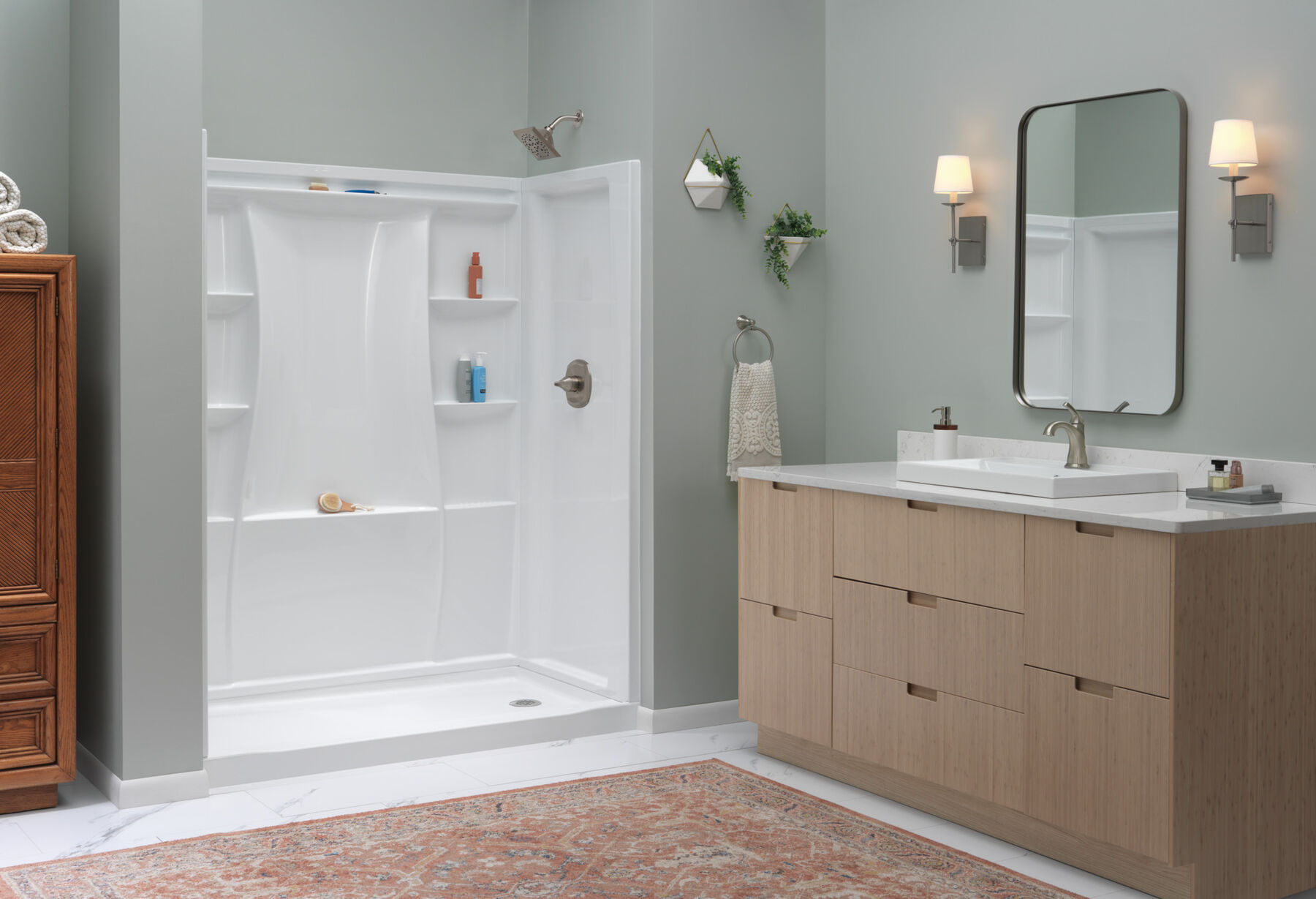 60x32 Alcove Shower Bundle - Right