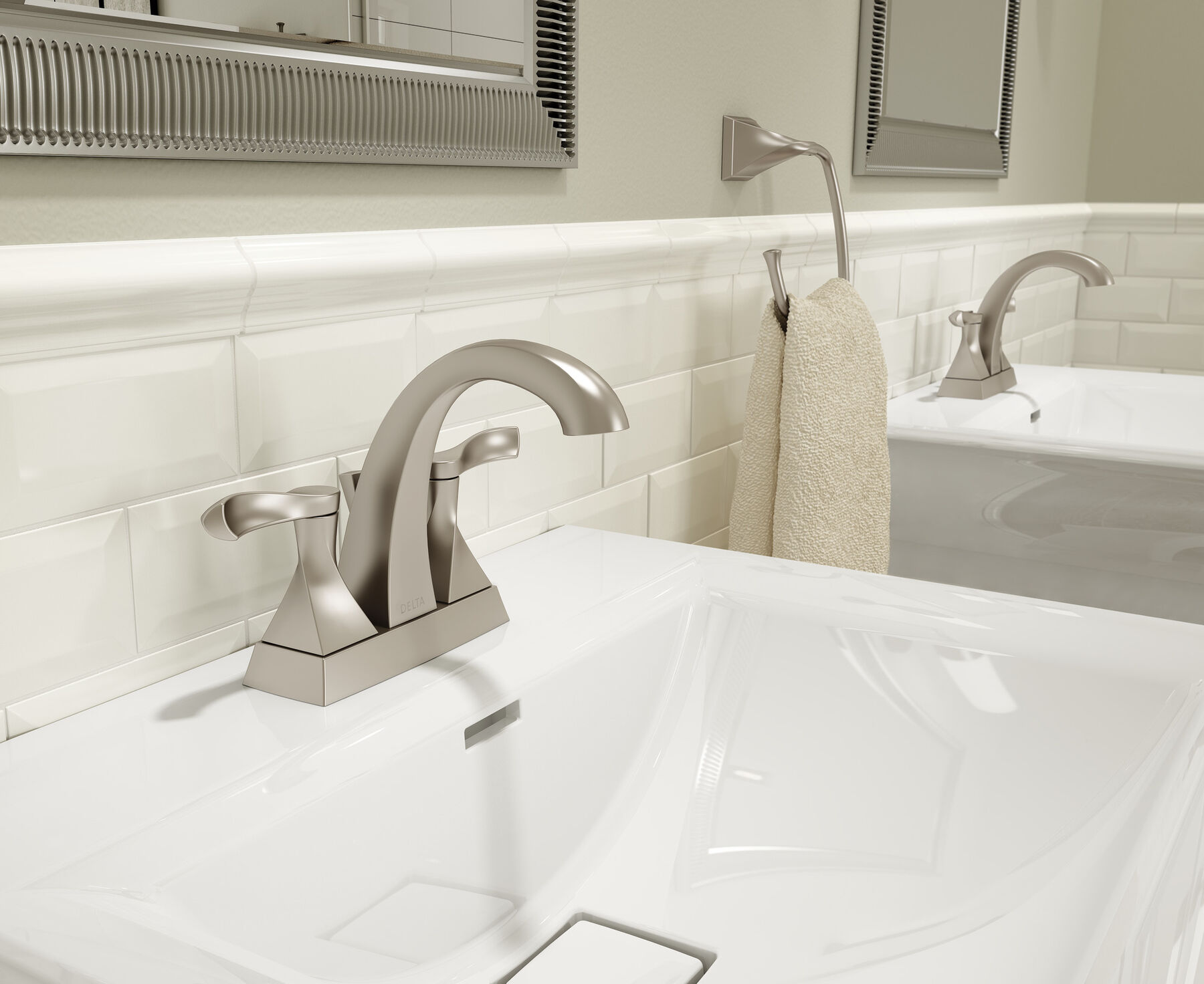 Two Handle Centerset Bathroom Faucet