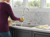 Single Handle Pull-Down Touch<sub>2</sub>O&reg; Technology Kitchen Faucet with Touchless Technology and Soap Dispenser