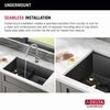 33&rdquo; Undermount 16 Gauge Workstation Kitchen Sink Double Bowl with WorkFlow&trade; Ledge and Accessories