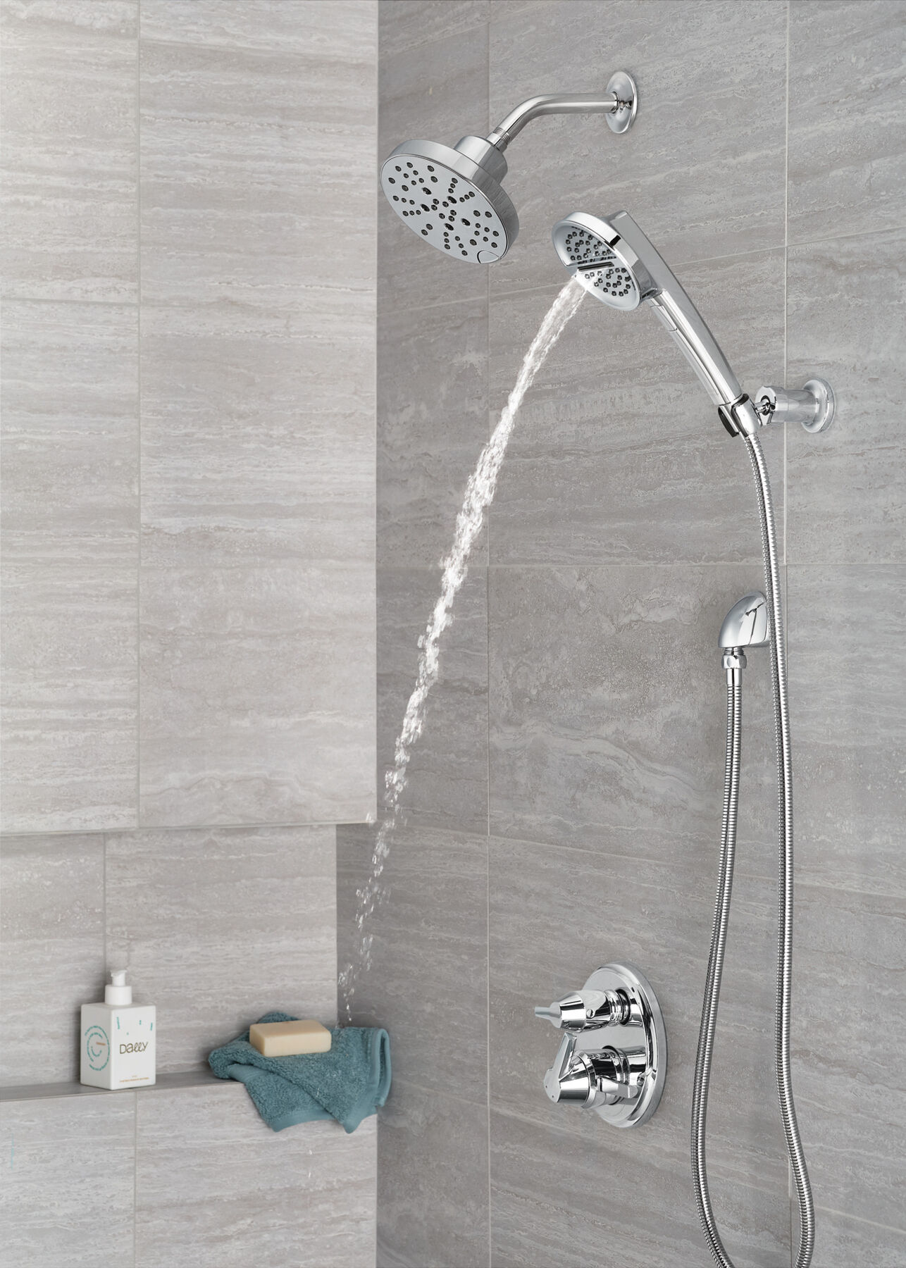 H<sub>2</sub>Okinetic&reg; 5-Setting Contemporary Raincan Shower Head