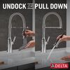 Single Handle Pull-Down Kitchen Faucet With Spring Spout