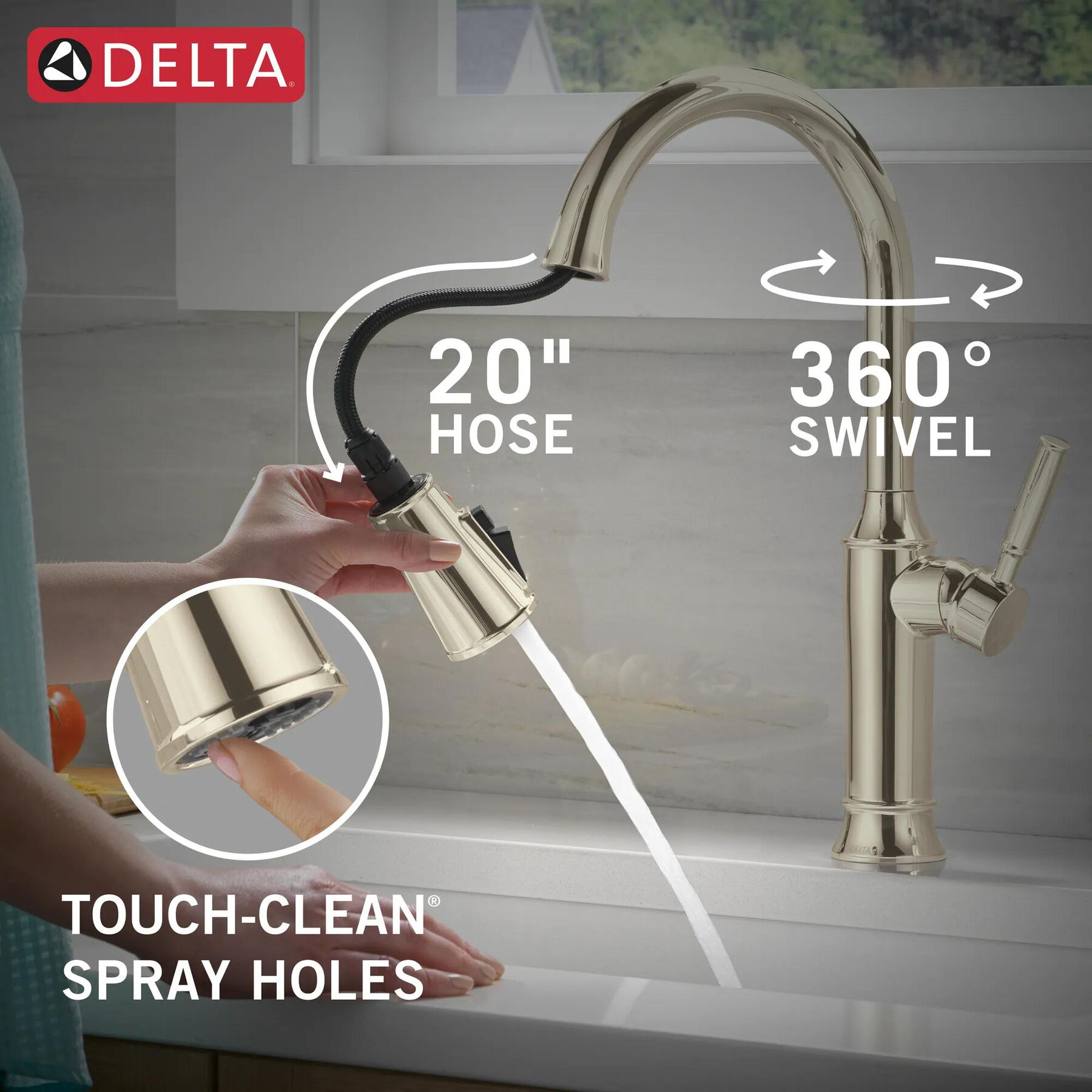 Single Handle Pull-Down Kitchen Faucet