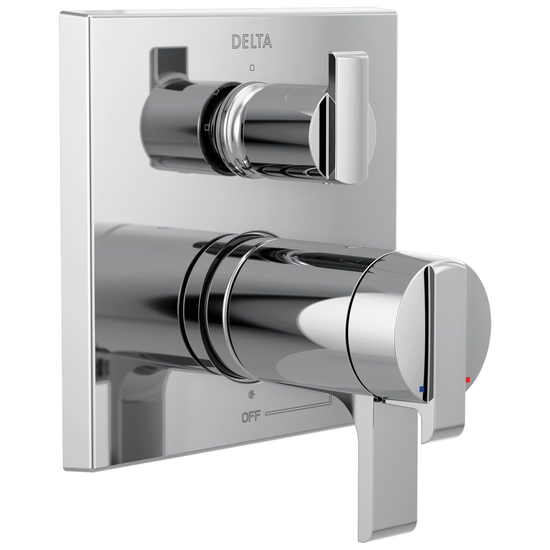 Angular Modern TempAssure&reg; 17T Series Valve Trim with 3-Setting Integrated Diverter