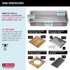 45&rdquo; Workstation Undermount Single Bowl 16 Gauge Stainless Steel Kitchen Sink with 2-Tier&nbsp;WorkFlow&trade; Ledge and Accessories