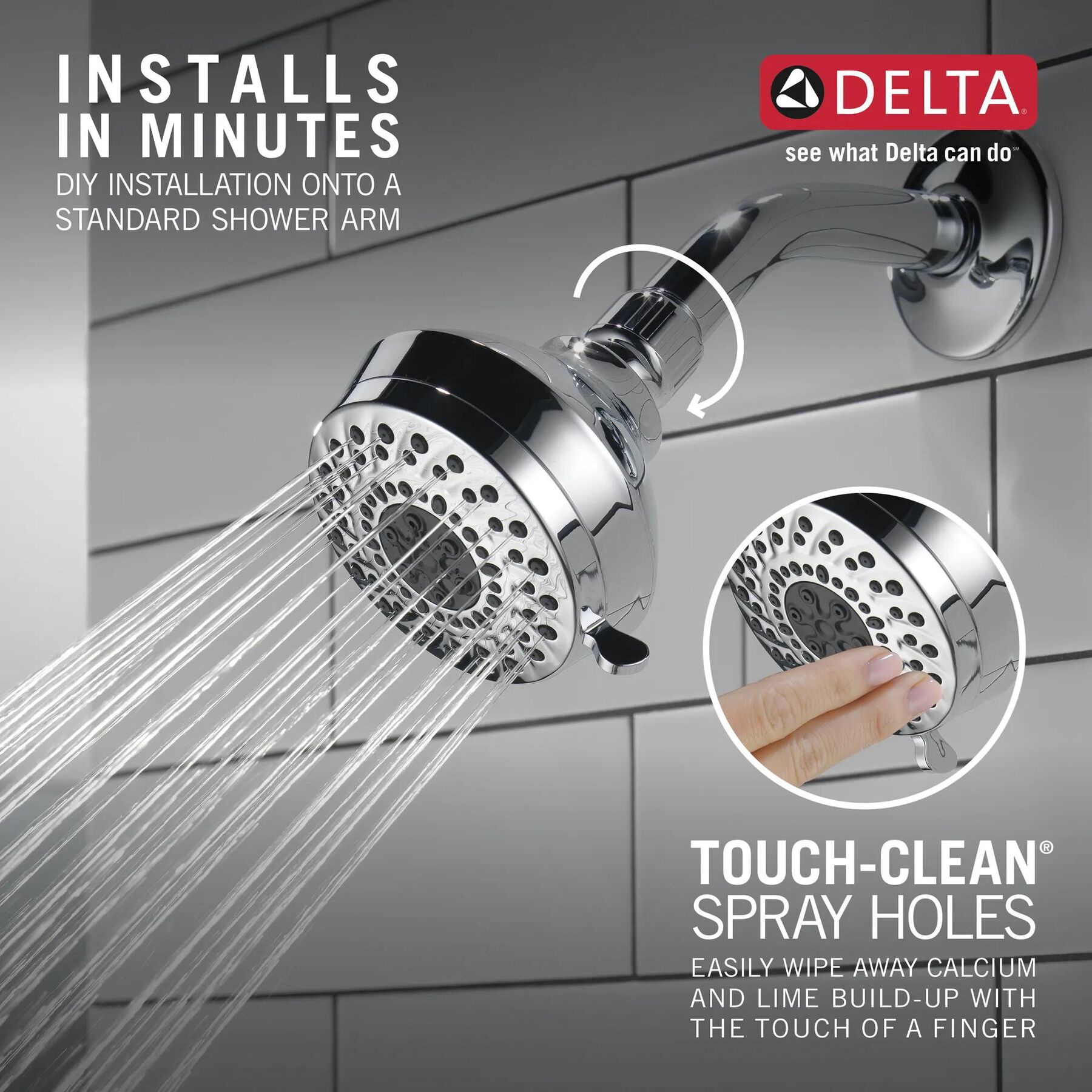 3-Setting Shower Head, 2 Pack