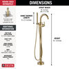 Contemporary Floor Mount Tub Filler Trim