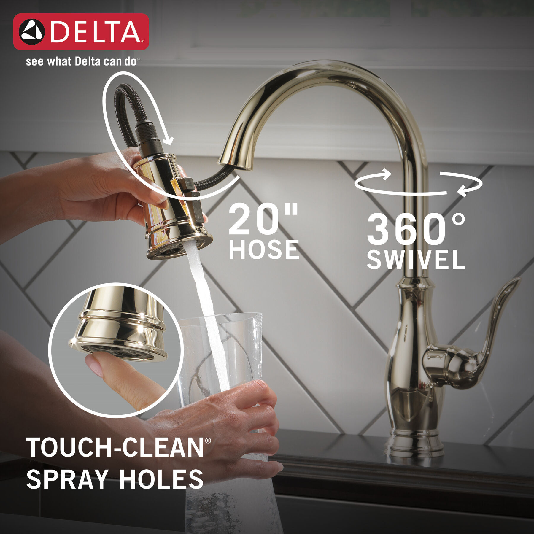 Single Handle Pull-Down Kitchen Faucet with Soap Dispenser and ShieldSpray