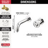 Two Handle Wall Mount Bathroom Faucet Trim