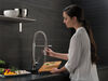 Single Handle Pull-Down Kitchen Faucet With Spring Spout