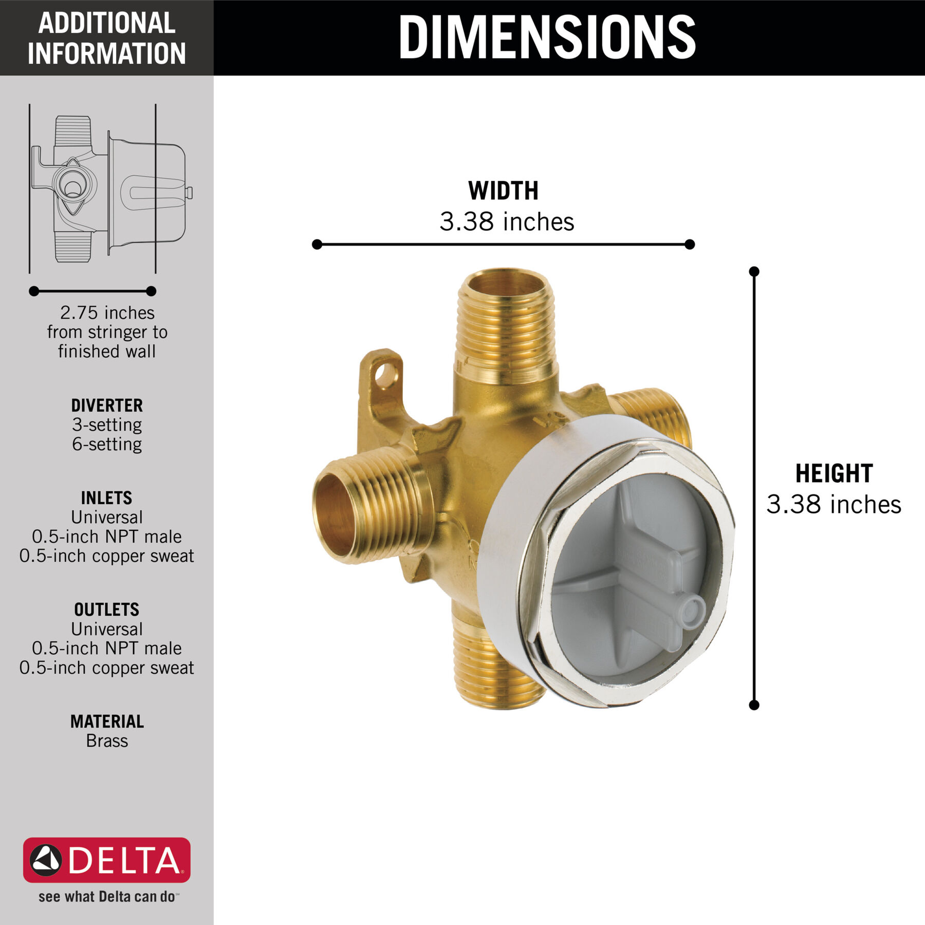 3- and 6-Setting Diverter Rough