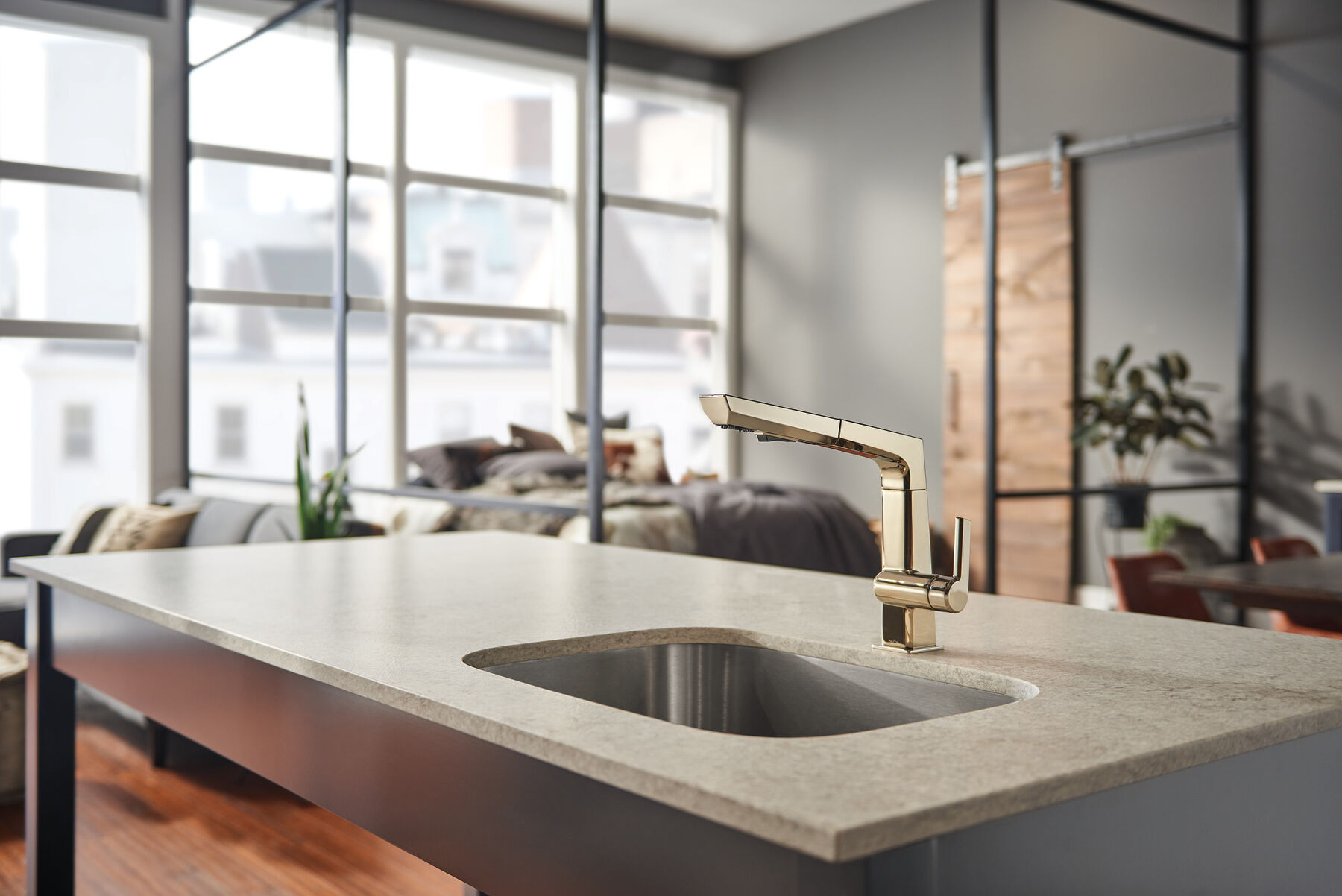 Single Handle Pull Out Kitchen Faucet