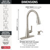Single Handle Pull-Down Kitchen Faucet with Soap Dispenser and ShieldSpray Technology