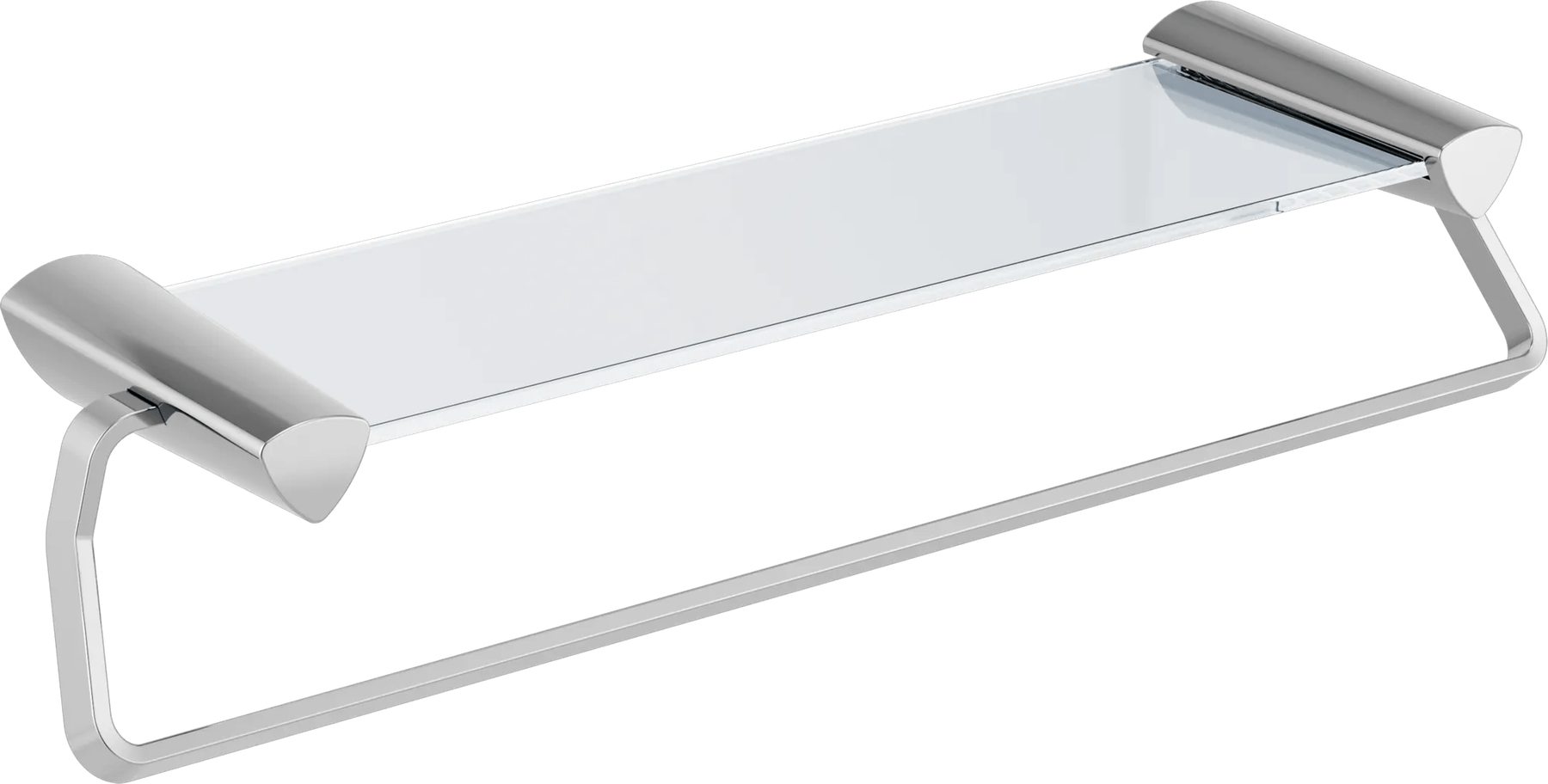 24" Towel Bar with Glass Shelf
