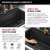 33&rdquo;&nbsp;Granite Composite&nbsp;Workstation Kitchen Sink&nbsp;Drop-In&nbsp;Top Mount&nbsp;Single Bowl with&nbsp;WorkFlow&trade; Ledge and Accessories