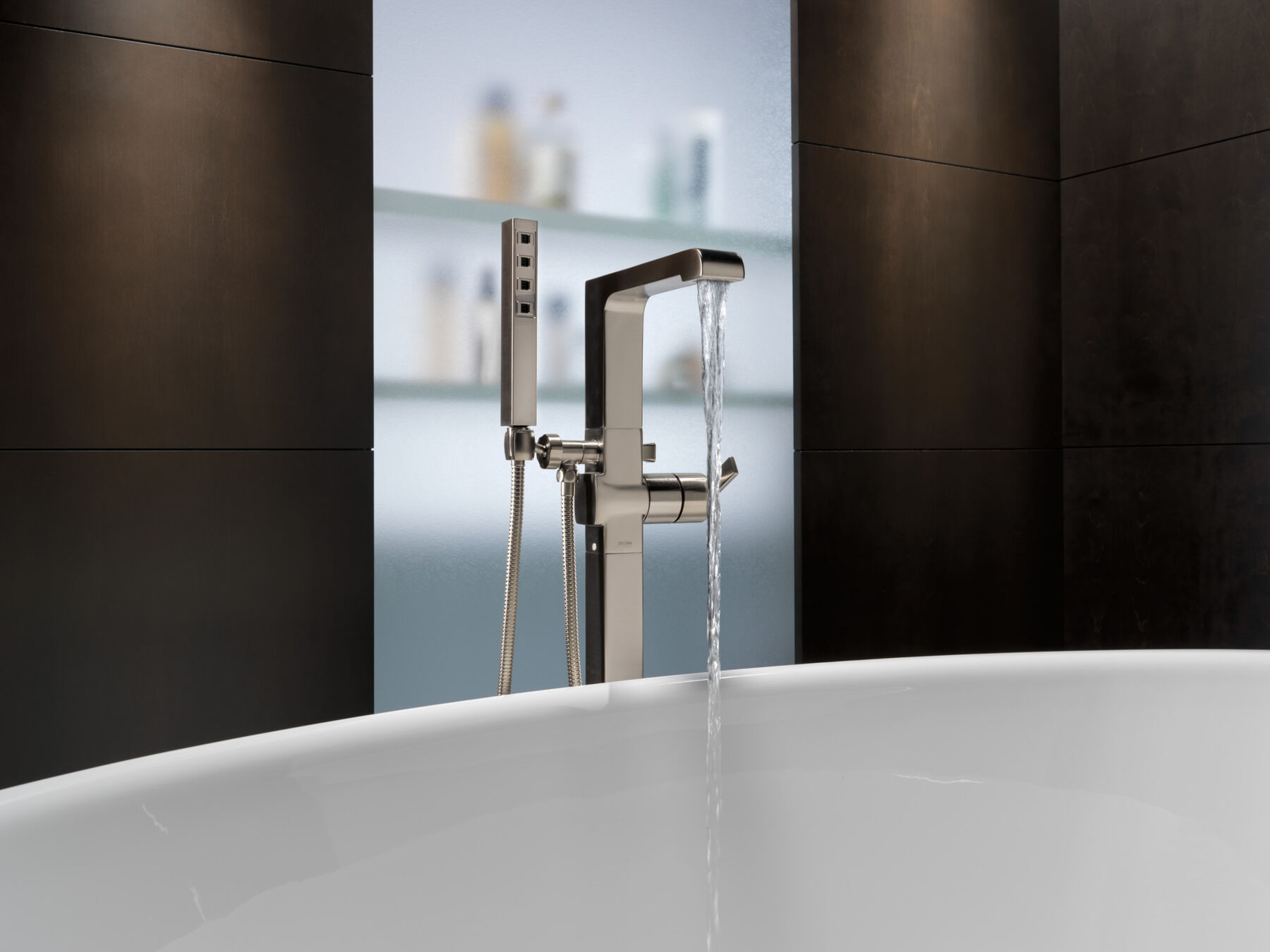 Floor Mount Tub Filler with Handshower (Recertified)