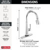 Touch<sub>2</sub>O&reg; Technology Kitchen Faucet with Touchless Technology