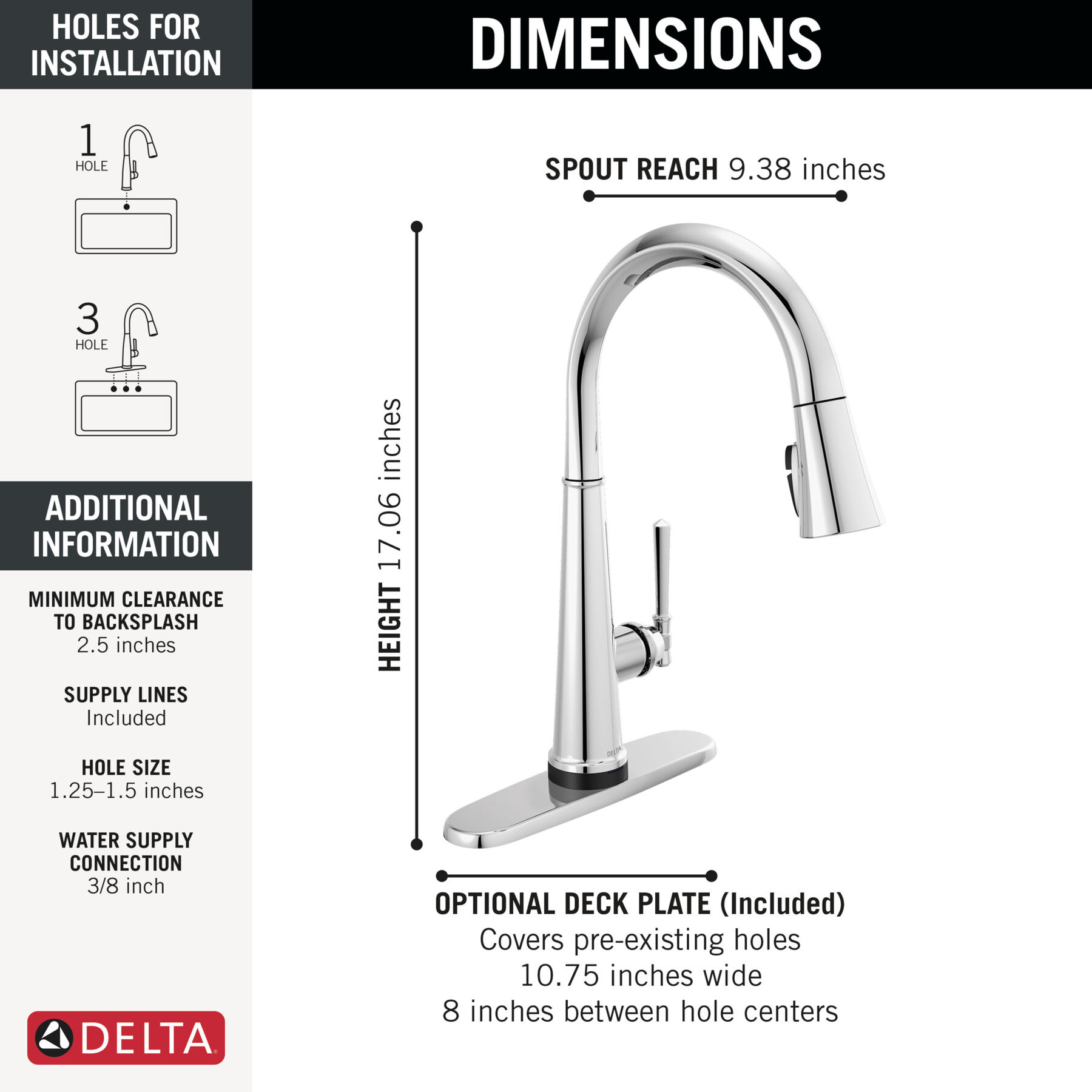 Touch<sub>2</sub>O&reg; Technology Kitchen Faucet with Touchless Technology