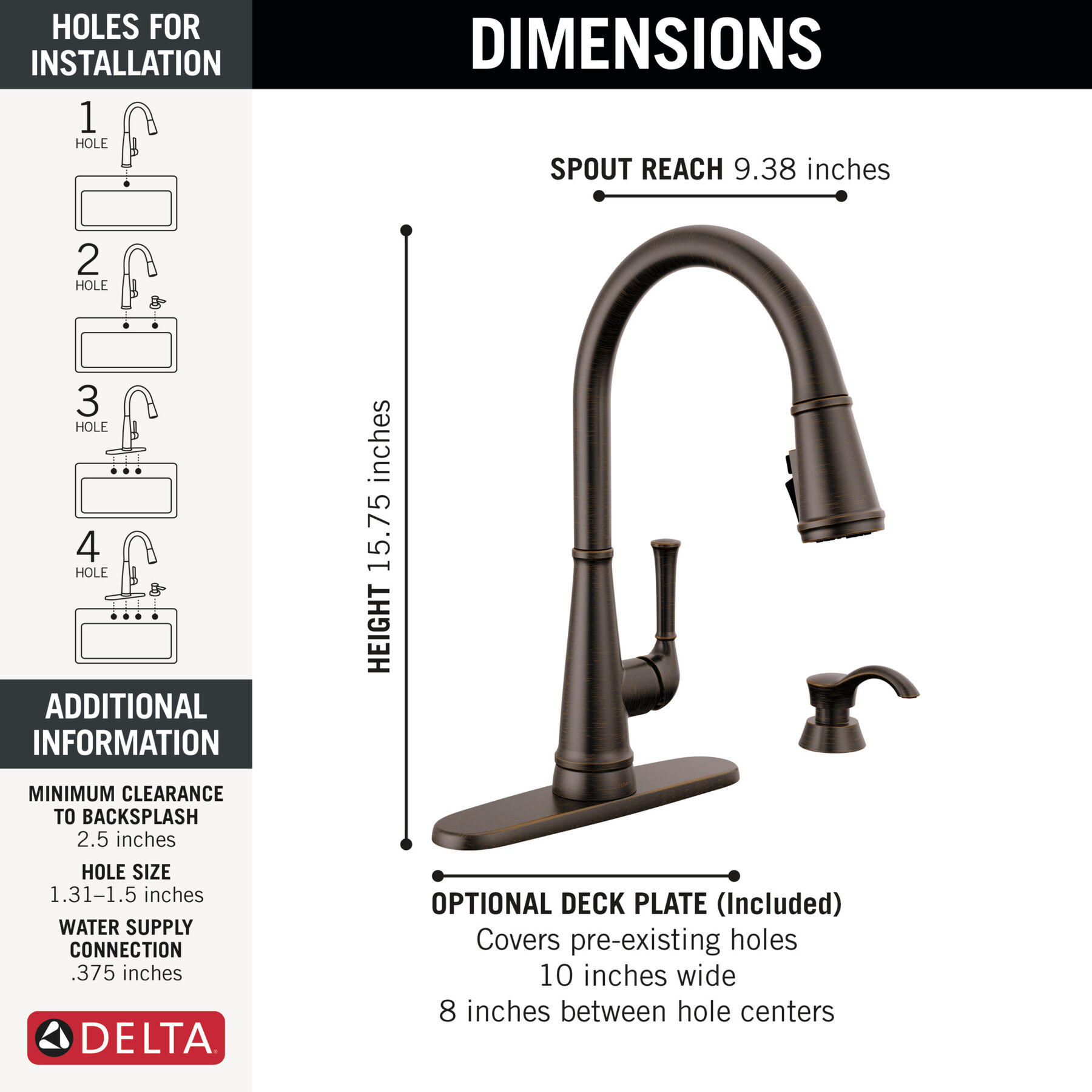 Single Handle Pull-Down Kitchen Faucet with Soap Dispenser and ShieldSpray&reg; Technology
