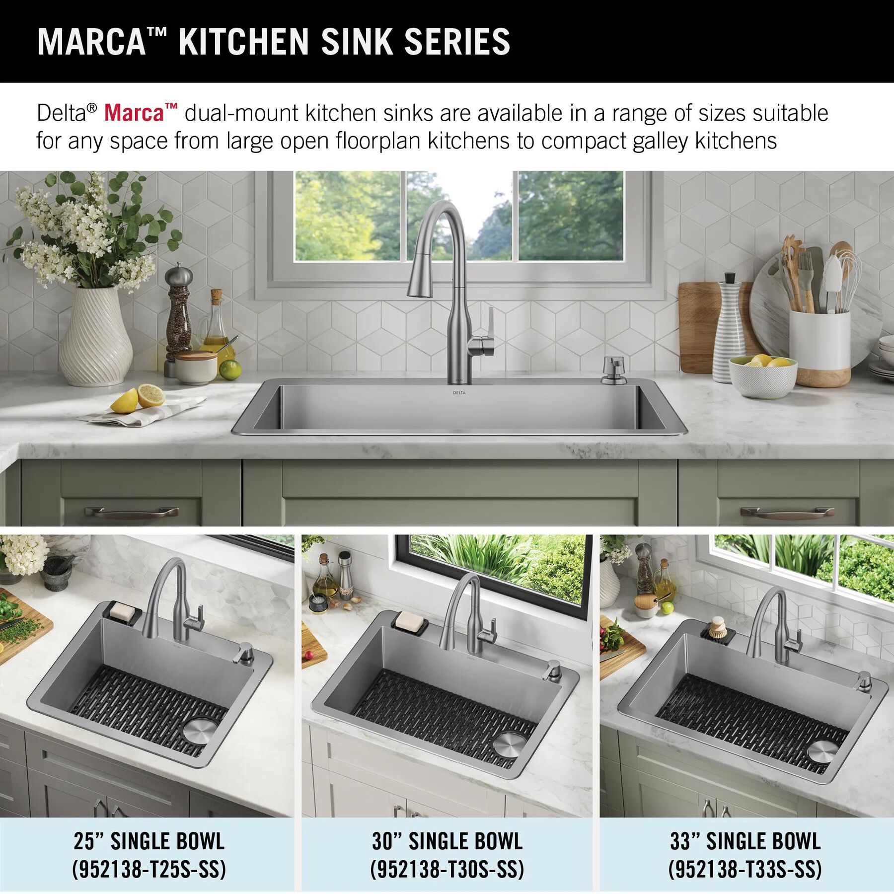 33&rdquo; Drop-In Undermount Stainless Steel Single Bowl Kitchen Sink with Accessories