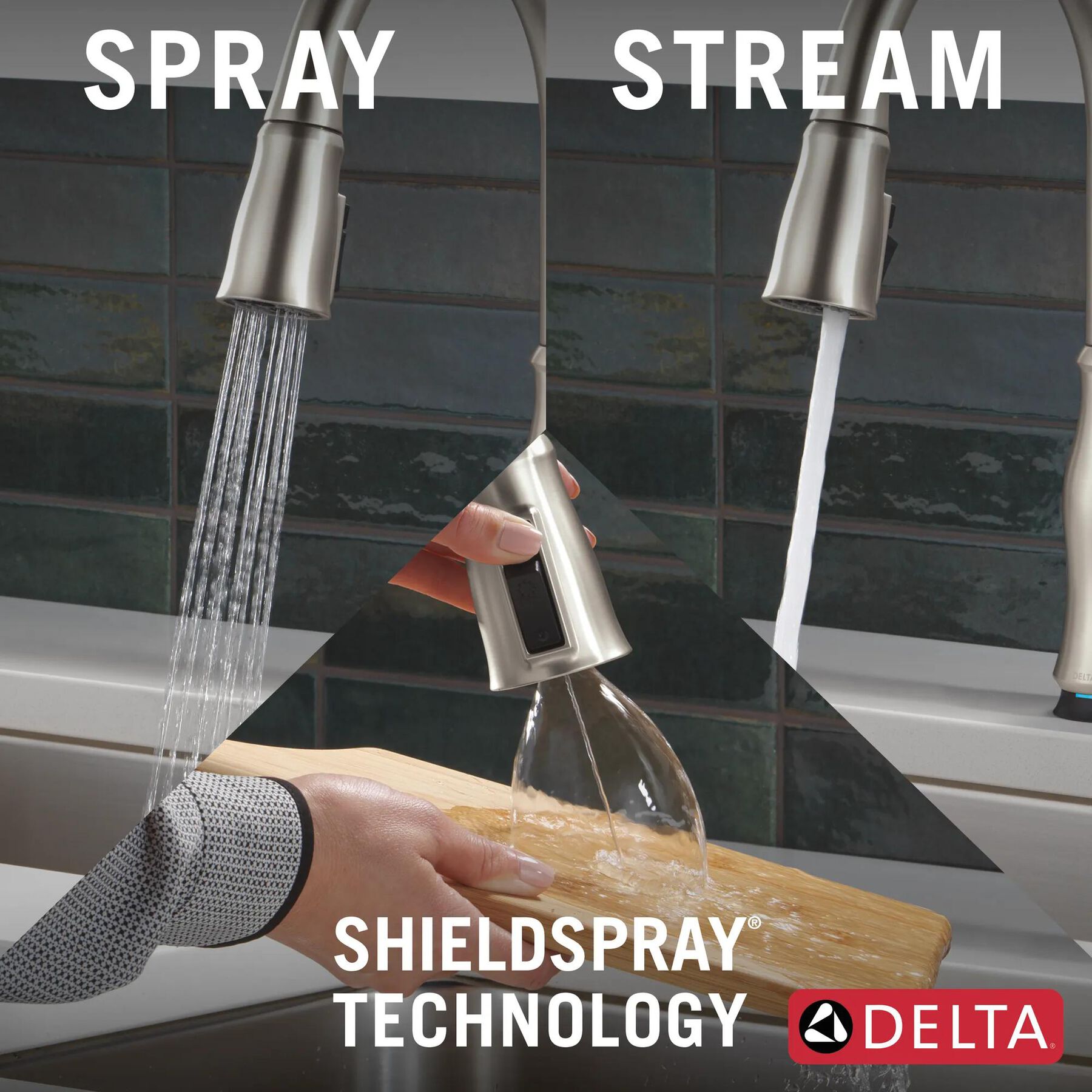 Touch<sub>2</sub>O&reg; Technology Kitchen Faucet with Touchless Technology
