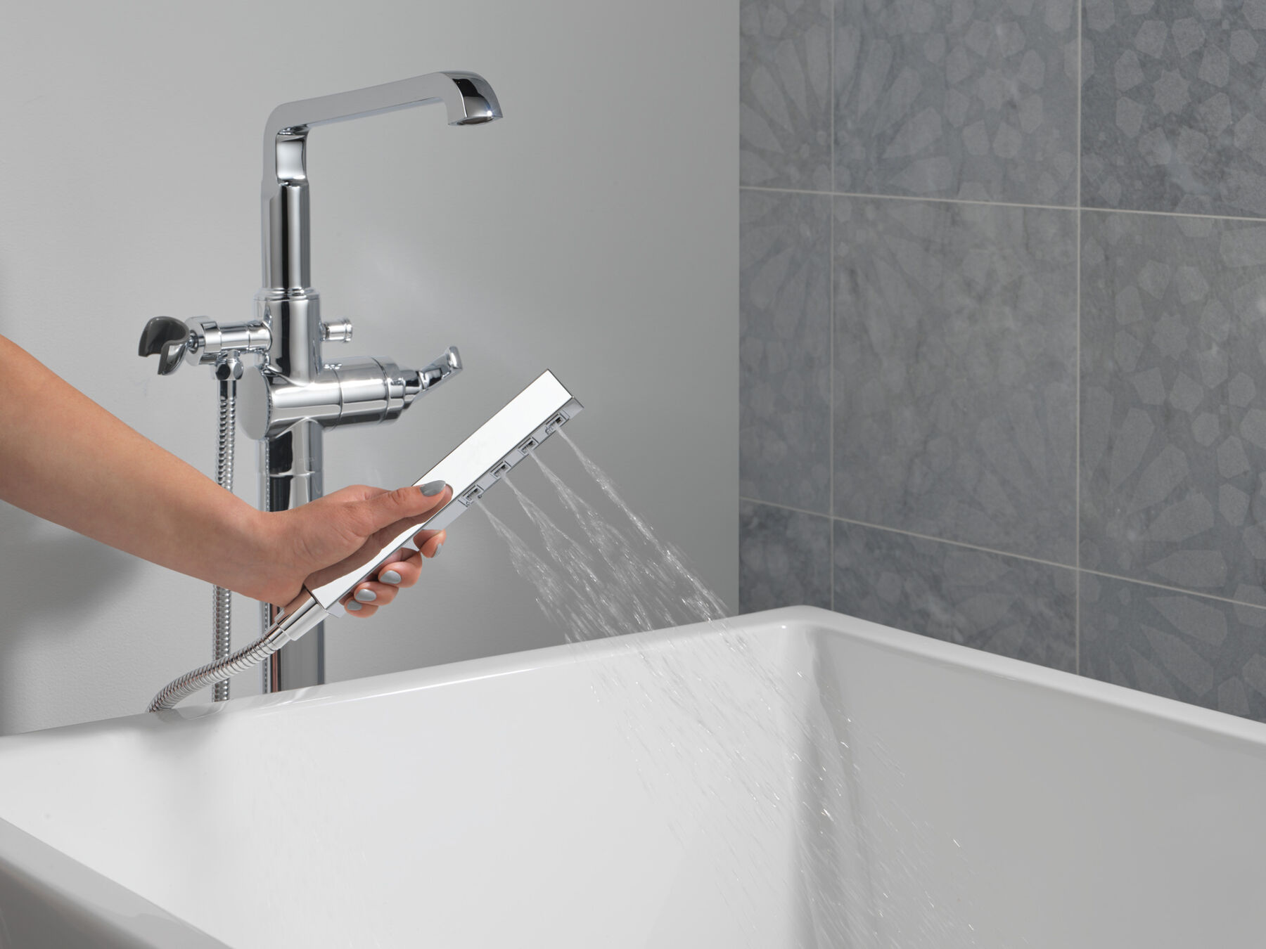 Floor Mount Tub Filler Handle - Lever