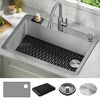 33&rdquo; Drop-In Undermount Stainless Steel Single Bowl Kitchen Sink with Accessories
